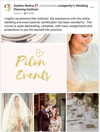 5-star review from wedding planner